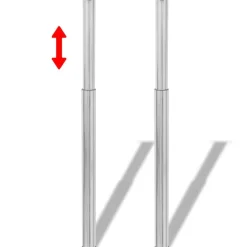 2 Teleskopiska bordsben i rostfritt stål 710 mm-1100 mm