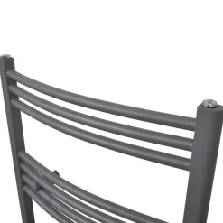 New vidaXL Handdukstork centralvärme element båge 480 x 480 mm Grå