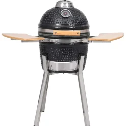 Outlet vidaXL Kamado keramisk grill smoker 33 cm Svart