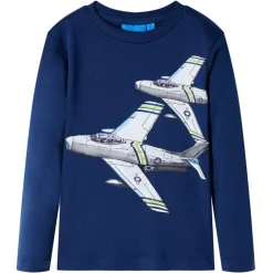 Kid's T-shirt med långa ärmar marinblå 92