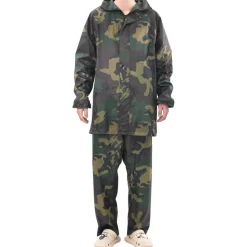 Regnställ med Huva Herrar Tvådelat Camouflage M