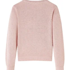 Stickad kofta för barn mjuk rosa 92