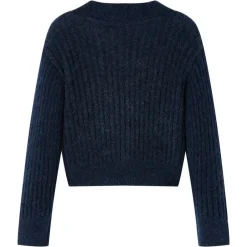 New vidaXL Stickad tröja för barn 104 Marinblå