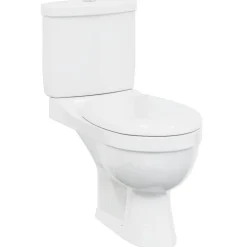 Toalett med cistern vit