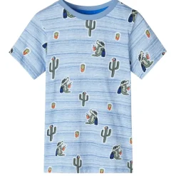 vidaXL T-shirt för barn blandat tt 128 Blå