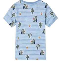 vidaXL T-shirt för barn blandat tt 128 Blå