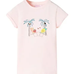 T-shirt för barn mjuk rosa 92