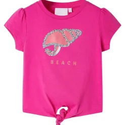 Clearance vidaXL T-shirt för barn mörk 116 Rosa