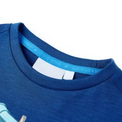 Discount vidaXL T-shirt för barn mörkgrå 128 Blå