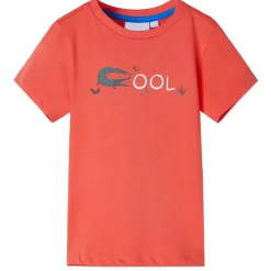 T-shirt med korta ärmar för barn ljusröd 116