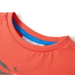 T-shirt med korta ärmar för barn ljusröd 116