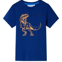 T-shirt med korta ärmar för barn mörkblå 104