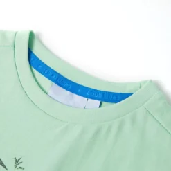 T-shirt med korta ärmar för barn ljusgrön 92