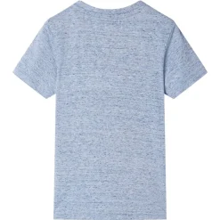 T-shirt med korta ärmar för barn blå melange 116