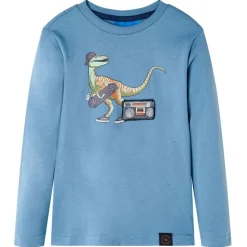 T-shirt med långa ärmar för barn blå 92