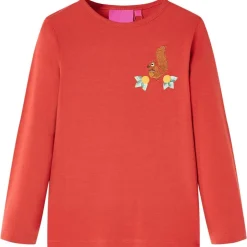 Online vidaXL T-shirt med långa ärmar för barn ljus 92 Röd