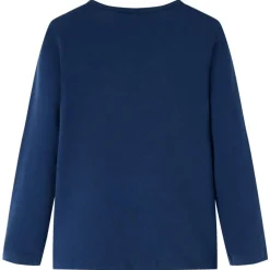 T-shirt med långa ärmar för barn marinblå 92