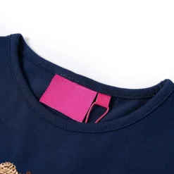 T-shirt med långa ärmar för barn marinblå 92