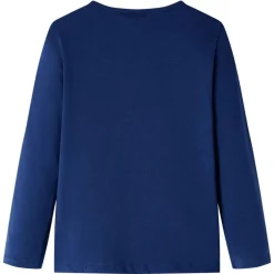 vidaXL T-shirt med långa ärmar för barn marin 104 Blå