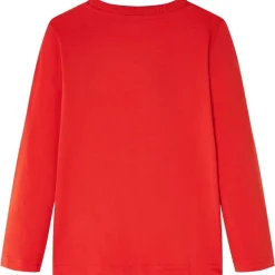 Clearance vidaXL T-shirt med långa ärmar för barn 128 Röd