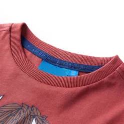 T-shirt med långa ärmar för barn ljusröd 116