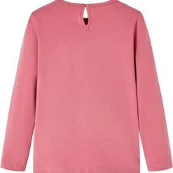 T-shirt med långa ärmar för barn gammelrosa 104