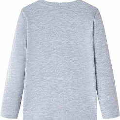 T-shirt med långa ärmar för barn grå melange 104