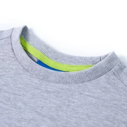 T-shirt med långa ärmar för barn grå melange 104