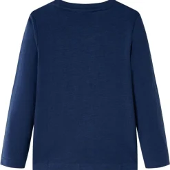 Discount vidaXL T-shirt med långa ärmar för barn melange 104 Marinblå