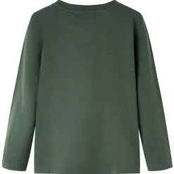 Hot vidaXL T-shirt med långa ärmar för barn 92 Mörkgrön