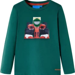 T-shirt med långa ärmar för barn grön 116