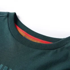 Sale vidaXL T-shirt med långa ärmar för barn 104 Mörkgrön