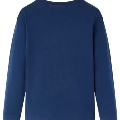 T-shirt med långa ärmar för barn marinblå 104