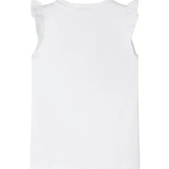 T-shirt med volangärmar för barn vit 104