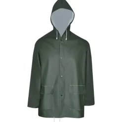Vattentätt 2-delat regnställ med luva grön XL
