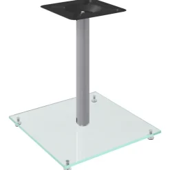 vidaL Högtalarstativ 2 st härdat glas 3-pelardesign silver