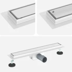 Online vidaXL 2 i 1 Duschavlopp 50 cm Rostfritt Stål 304 Silver