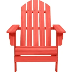 vidaXL Adirondackstol massivt granträ röd