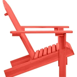 vidaXL Adirondackstol massivt granträ röd