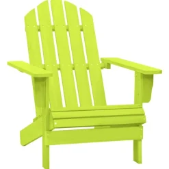 vidaXL Adirondackstol massivt granträ grön