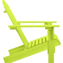 vidaXL Adirondackstol massivt granträ grön