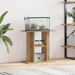 vidaXL Akvariebänk artisan ek 60x30x60 cm konstruerat trä