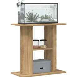 vidaXL Akvariebänk artisan ek 60x30x60 cm konstruerat trä