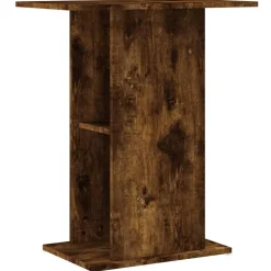 vidaXL Akvariebänk rökfärgad ek 60,5x36x72,5 cm konstruerat trä
