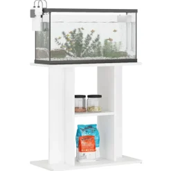 Hot vidaXL Akvariebänk 60x30x60 cm konstruerat trä Vit