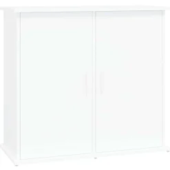 vidaXL Akvariebänk vit 81x36x73 cm konstruerat trä