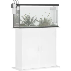 vidaXL Akvariebänk vit 81x36x73 cm konstruerat trä