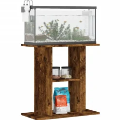 vidaXL Akvariestativ rökt ek 60x30x60 cm konstruerat trä Rökfärgad ek