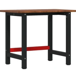 New vidaXL Arbetsbänk 100x60x81,5 cm massiv ek rektangulär Mörkbrun