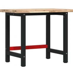 vidaXL Arbetsbänk 100x60x83 cm massiv akacia rektangulär